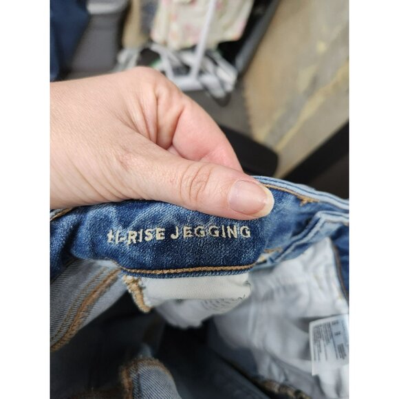 American Eagle Womens The Dream Jean Distressed Skinny Fit Blue Denim Jeans - Picture 7 of 7